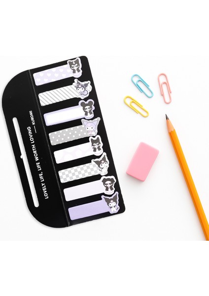 160 Yaprak 1 Paket Kuromi Post-It Yapışkanlı Not Kağıdı Sticky Notes Rastgele Tasarım