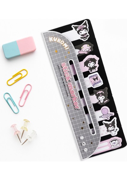 160 Yaprak 1 Paket Kuromi Post-It Yapışkanlı Not Kağıdı Sticky Notes Rastgele Tasarım modelleri