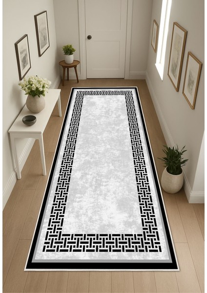 Gri Dijital Baskı Salon Halısı Kaymaz Tabanlı Yıkanabilir Halı Yolluk fiyatları