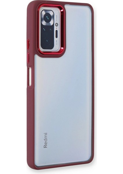 Allzey Newface Xiaomi Redmi Note 10 Pro Kılıf Dora Kapak - Kırmızı