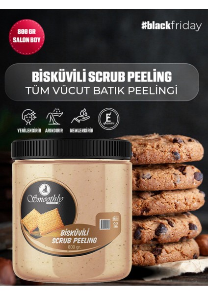 Bisküvi Aromalı El Ayak ve Vücut Peelingi 800 g Unisex Epilasyon Sonrası Canlandırıcı Bakım fırsatları