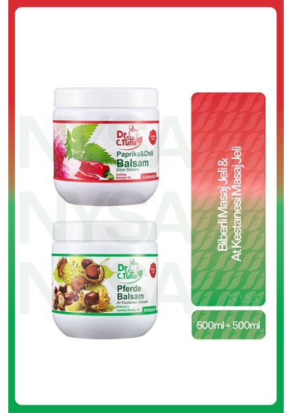 Dr. C. Tuna Masaj Jeli Seti 2×500 ml Isıtıcı Rahatlatıcı Arındırıcı Etkili Ferah Kokulu Unisex fiyatları
