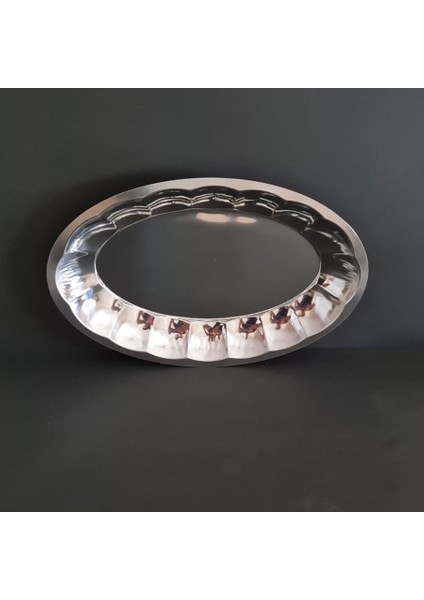 2 Adet 430 Kalite Paslanmaz Çelik Kayık Tabak 34X22 cm – Derinlik 3,5 cm modelleri