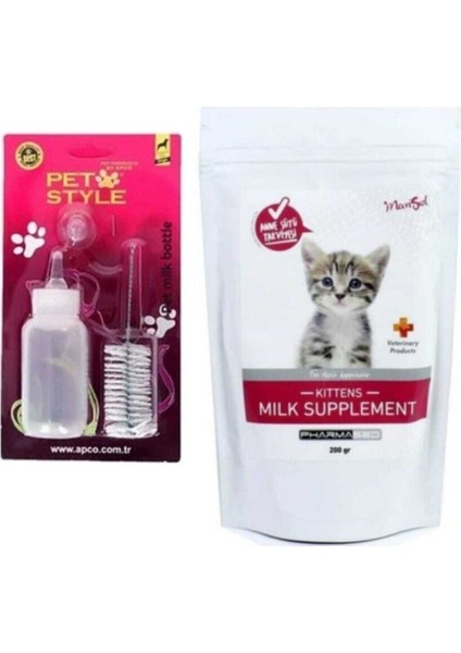 Yavru Kedi Süt Tozu + Biberon Seti 60 ml