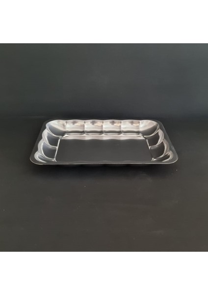 2 Adet 430 Kalite Paslanmaz Çelik Kayık Tabak 24,5X17,5 cm – Derinlik 2,5 cm modelleri