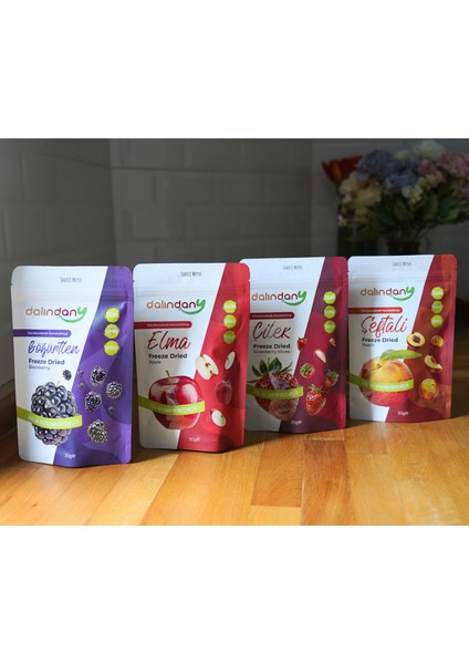 Freeze Dried Dondurularak Kurutulmuş Elma Dilimleri 20 Gram