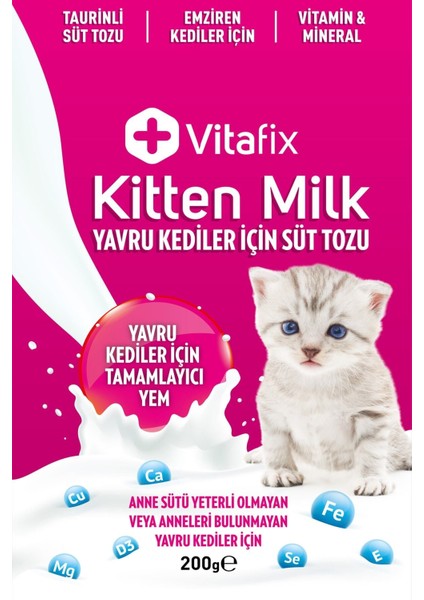 Taurinli Kedi Süt Tozu - Yavru Kedi Süt Tozu - Emziren Anne Kediler Için Süt Tozu - 200GR Süt Tozu fiyatları
