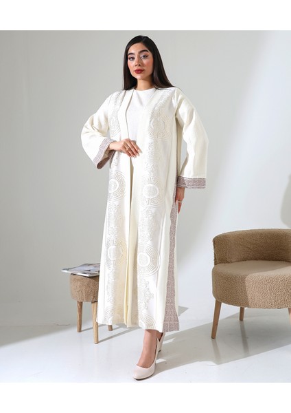 Büyük Beden Pano Kabartma Desen Tesettür Abaya modelleri