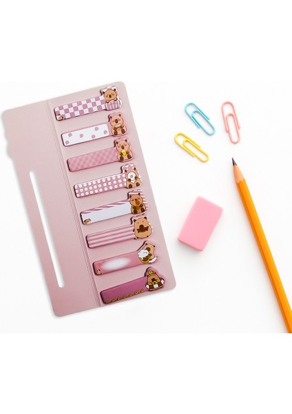 160 Yaprak 1 Paket Capybara Post-It Yapışkanlı Not Kağıdı Sticky Notes Rastgele Tasarım