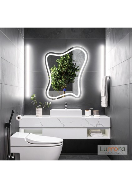 Elvenor Beyaz Led'li Lazer Kumlamalı Lavabo & Banyo Aynası (Dokunmatik Sensörlü) fiyatları
