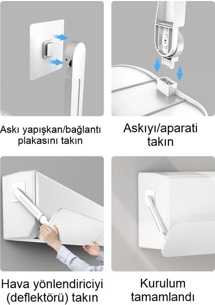 Ayarlanabilir Klima Rüzgar Yönlendirici Delmesiz Kolay Kurulumlu Yaz Kış Uyumlu Uzatılabilir Panel fırsatları