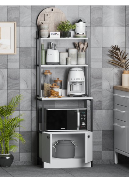 Kahve Köşesi Çok Amaçlı Mutfak Bangosu 2 Kapaklı Mutfak Dolabı Fırın Dolabı Kavanoz Rafı fiyatları