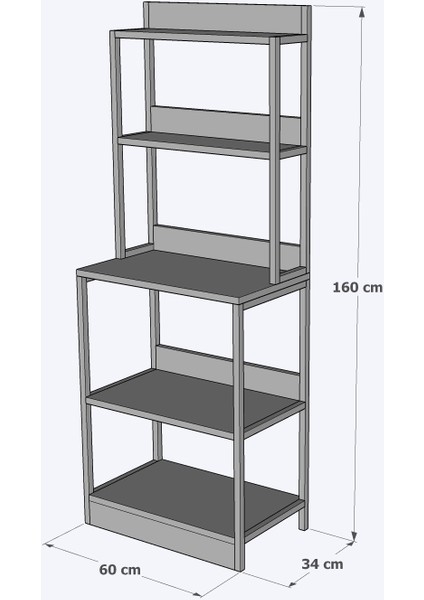 Kahve Köşesi Çok Amaçlı Mutfak Bangosu 2 Kapaklı Mutfak Dolabı Fırın Dolabı Kavanoz Rafı indirimleri