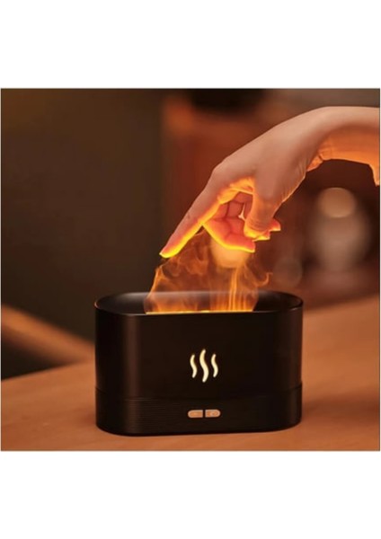 Hava Nemlendirici Aromatik Oda Kokusu LED Işıklı Alev Görünümlü Humidifer