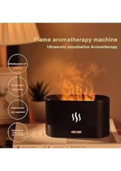 Hava Nemlendirici Aromatik Oda Kokusu LED Işıklı Alev Görünümlü Humidifer fiyatları