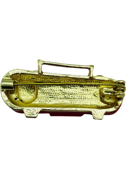 Retro Kırmızı Boombox Radyo Tasarım Broş – Vintage Müzik Severler Için Şık Aksesuar fırsatları