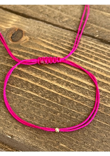 14 Ayar Altın Dorika Detaylı Çift Ipli Altın Bereket Bilekliği