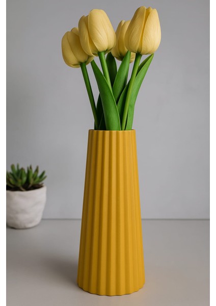 Beton Pampas Vazosu Çiçek Vazosu 19 cm modelleri