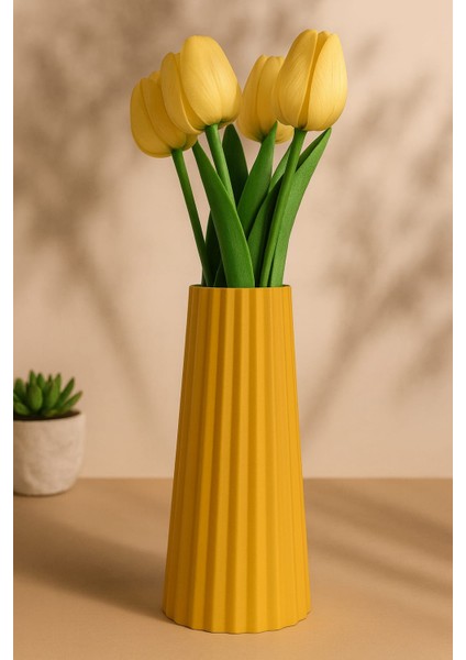 Beton Pampas Vazosu Çiçek Vazosu 19 cm fırsatları