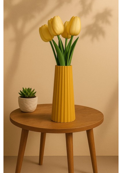 Beton Pampas Vazosu Çiçek Vazosu 19 cm indirimleri