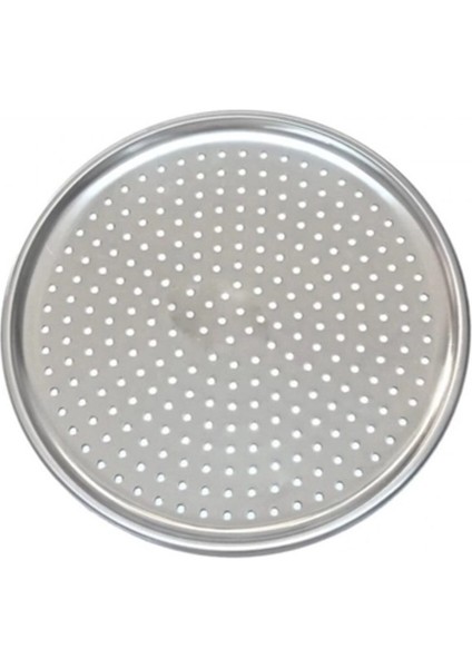 Yuvarlak Paslanmaz Çelik Pizza Tepsisi 36 cm – Delikli Fırın Tepsisi