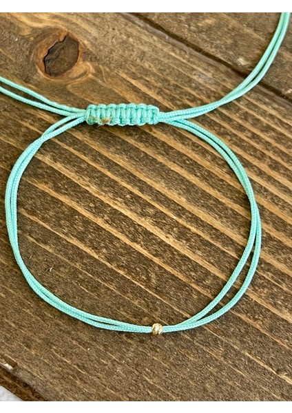 14 Ayar Altın Dorika Detaylı Çift Ipli Altın Bereket Bilekliği