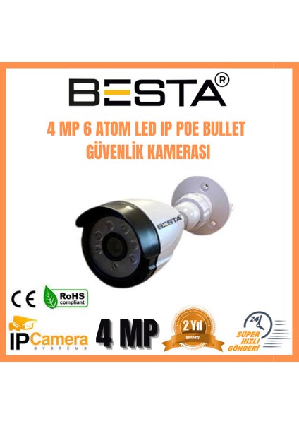 4 Mp 5 Iç Mekan 5 Dış Mekan Kameralı Ip Poe