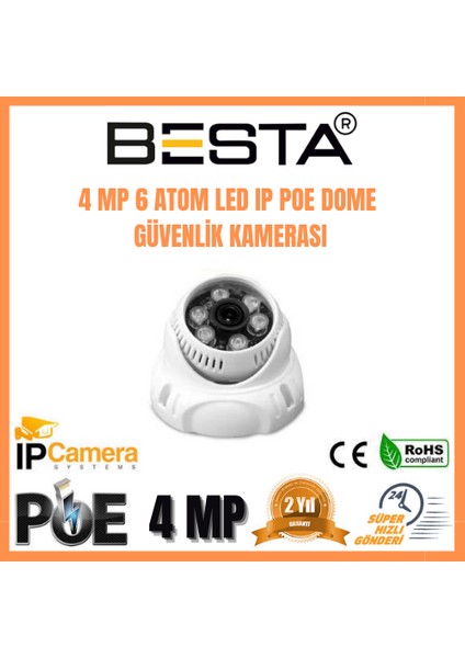 4 Mp 5 Iç Mekan 5 Dış Mekan Kameralı Ip Poe fırsatları