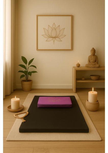Meditasyon Minderi Seti 60x60 ve 40x20 cm Yüksek Kalınlık ile Konforlu Kullanım fiyatları