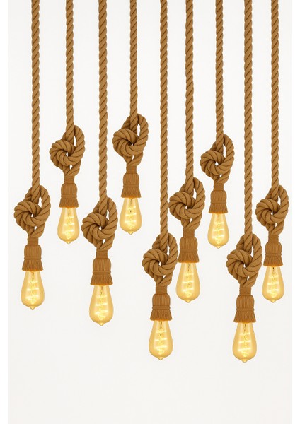 Rustik Halatlı Sarkıt Avize modelleri