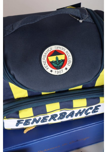 Yeni Sezon Lisanslı Fenerbahçe Çubuklu 3 Bölmeli Beslenme ÇANTASI,700 ml Trıtan Matara ve 2 Katlı Beslenme Kabı/lunch Box