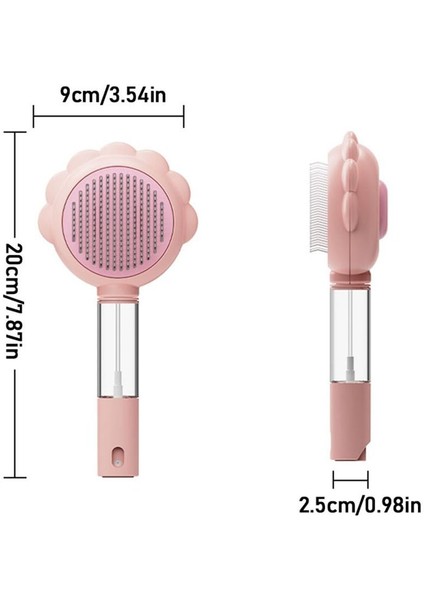 Basmalı Telli Su Sprey Hazneli Hayvan Fırçası 2in 1 modelleri