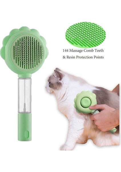 Basmalı Telli Su Sprey Hazneli Hayvan Fırçası 2in 1