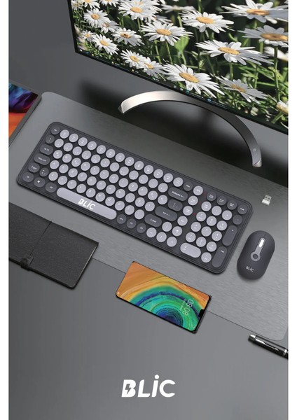 Kablosuz Klavye Mouse Set Ev Ofis Iş Yeri Kablosuz Klavye Mouse Seti 2.4 Ghz Bkb6 fiyatları