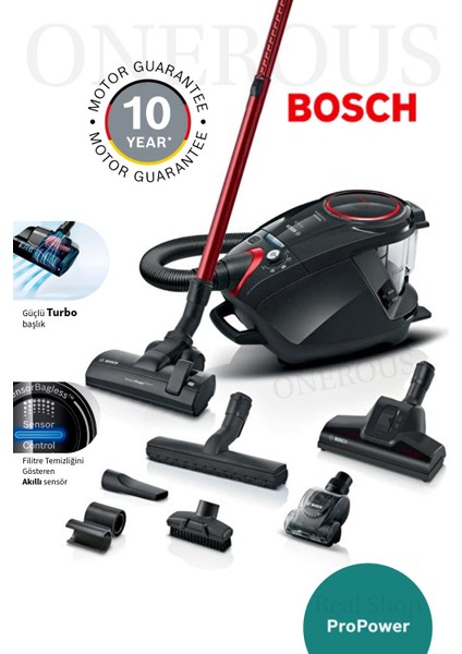 Ecil Hayvan &turbo Başlık Güçlü Motor, Toz Torbasız Süpürge Hijyenik Temizlik-10 Yıl Motor Garantili Yüksek Kaliteli Toz Torbasız Hazneli Süpürge