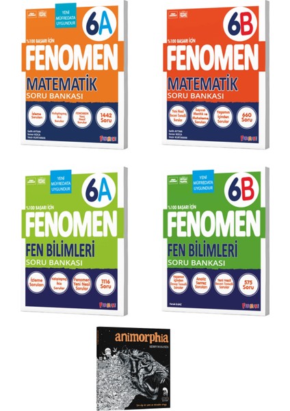 2026 Fenomen Okul 6. Sınıf Matematik - Fen Bilimleri A ve B (Animorphia Hediyeli - 5 Kitap)