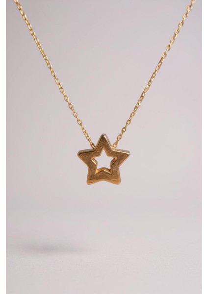 925 Ayar Gümüş Yıldız Çharm Kadın Kolye