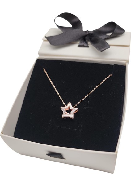 925 Ayar Gümüş Yıldız Çharm Kadın Kolye modelleri