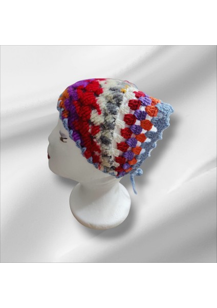 Çok Renkli Bohem Örgü Bandana modelleri