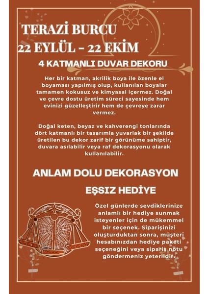 Duvar Dekoru Terazi Burcu Duvar Süsü Bohem Ev Dekoru Mdf Ahşap fiyatları