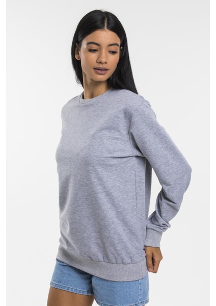 Süperlife Kadın Bisiklet Yaka Regular Kalıp Ince Pamuklu Sweatshirt SPR21K30 modelleri