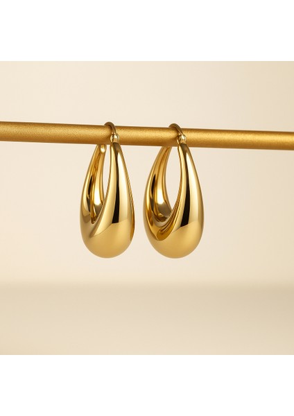 Altın Sarısı Renk Damla Form Küpe fiyatları