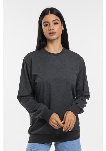 Süperlife Kadın Bisiklet Yaka Regular Kalıp Ince Pamuklu Sweatshirt SPR21K30 fiyatları