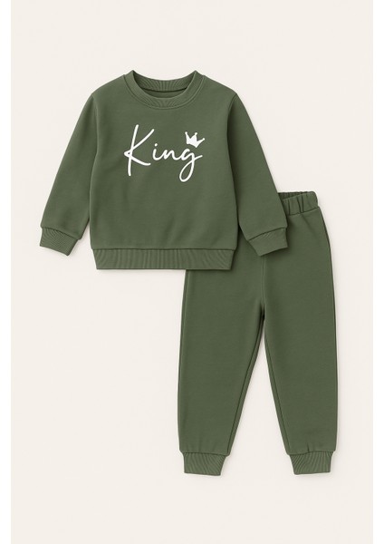 Erkek Çocuk Mevsimlik ve Kışlık Eşofman Takımı Sweatshirt Alt Pamuklu Şardonlu 3-4-5-6 Yaş