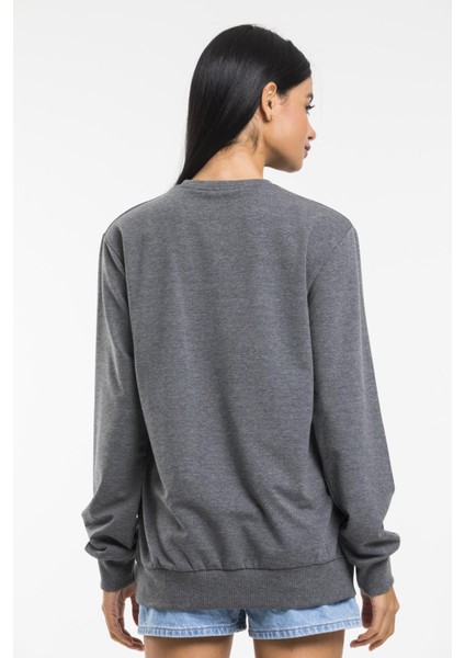 Süperlife Kadın Bisiklet Yaka Regular Kalıp Ince Pamuklu Sweatshirt SPR21K30 indirimleri