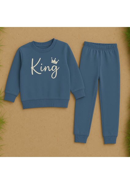 Erkek Çocuk Mevsimlik ve Kışlık Eşofman Takımı Sweatshirt Alt Pamuklu Şardonlu 3-4-5-6 Yaş indirimleri