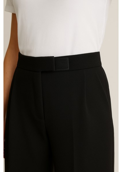 Kadın Palazzo Pantolon Siyah – Yüksek Bel, Likralı, Rahat Kesim, Şık Ofis & Günlük Kombin fırsatları