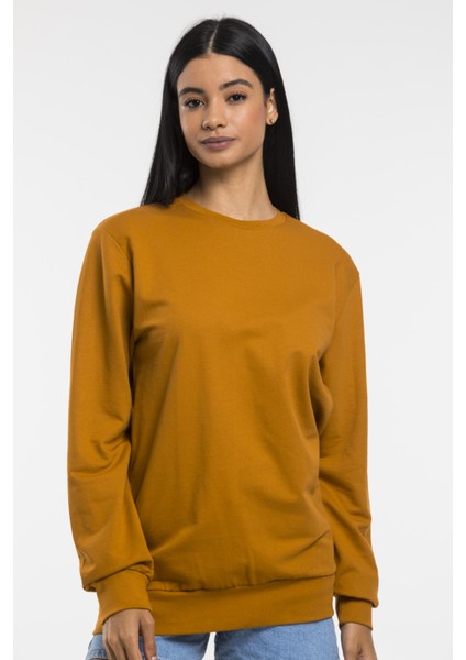 Süperlife Kadın Bisiklet Yaka Regular Kalıp Ince Pamuklu Sweatshirt SPR21K30 modelleri
