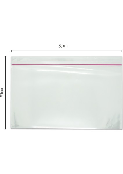 30*20 Bantlı OPP (Parlak-Şeffaf) Jelatin 100 Adet