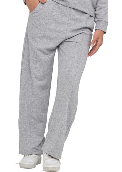 Kız Çocuk 3 Iplik Penye Pamuk Beli Lastikli Bağcıklı Eşofman Altı Okul Pantolon